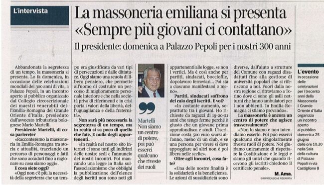 Ritaglio Corriere di Bologna